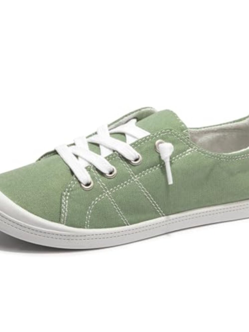 Womens Canvas Slip On Sneakers Low Top Casual Flat Walking Shoes